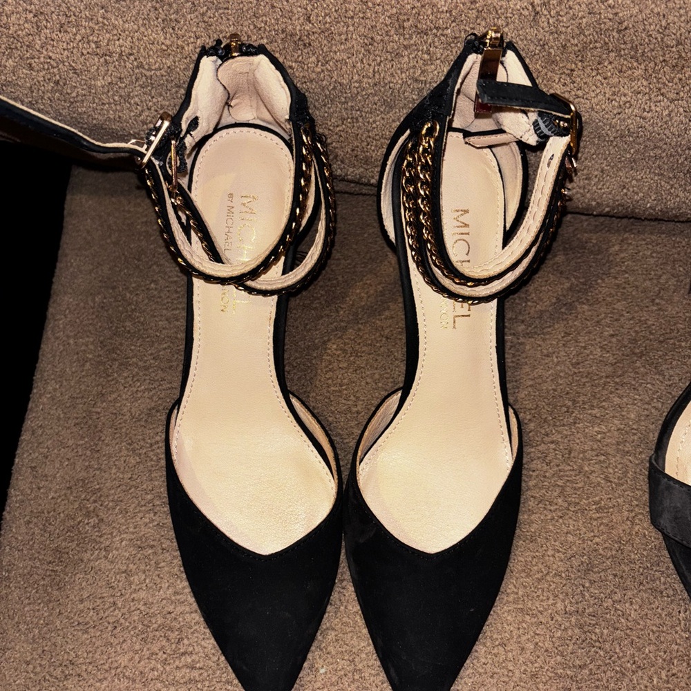 Michael Kors Black and Gold Heels